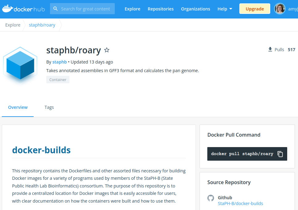 staphb roary repository
